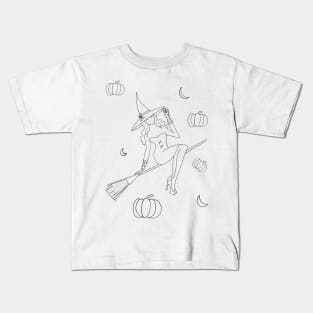 witch, colour me, Kids T-Shirt